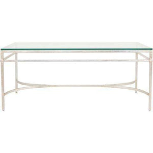 Abelard Glass Cocktail Table - Elegant Metal Craft with High-Quality Tempered Glass for Your Home