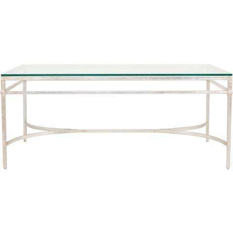 Abelard Glass Cocktail Table - Elegant Metal Craft with High-Quality Tempered Glass for Your Home