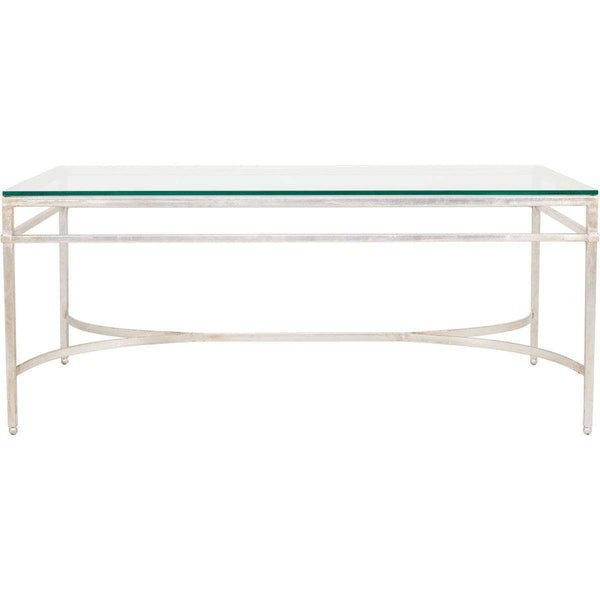 Abelard Glass Cocktail Table - Elegant Metal Craft with High-Quality Tempered Glass for Your Home