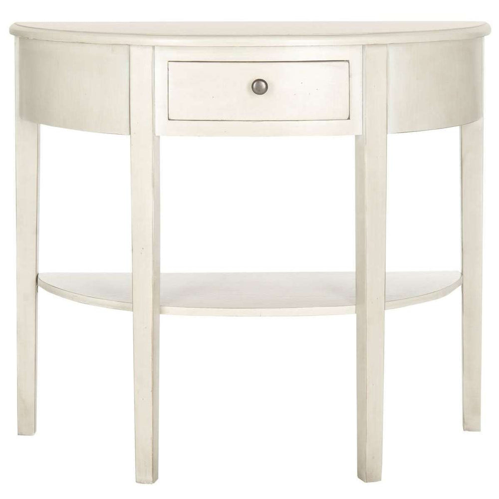 Abram Console Table - Country Casual Charm with Handy Drawer and Shelf for Stylish Entryway Decor
