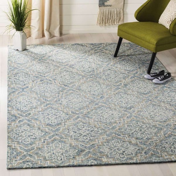 Abstract Hand Tufted Wool Rug – Elegant Rectangle Design for Luxurious Home Décor and Style