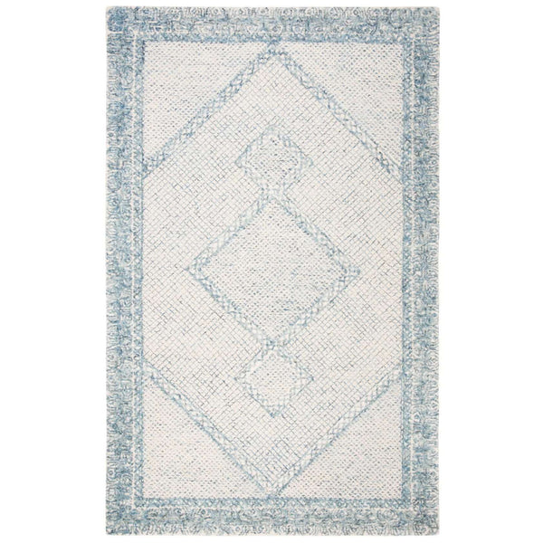 Abstract Tufted Wool Rug - Rectangle Design, 100% Premium Wool, Luxurious Softness for Your Home