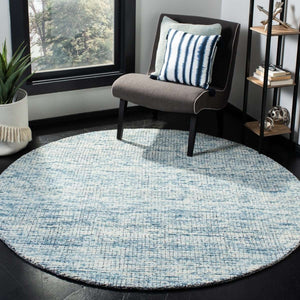 Abstract Hand Tufted Wool Pile Rug – Elegant Rectangle Design with 7MM Pile Height from India