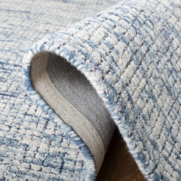 Abstract Hand Tufted Wool Pile Rug – Elegant Rectangle Design with 7MM Pile Height from India