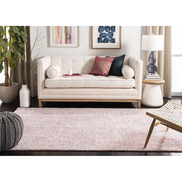 Abstract Hand Tufted Wool Pile Rug – Elegant Rectangle Design with 7MM Pile Height from India