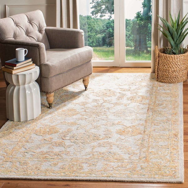 Abstract Hand Tufted Wool Pile Rug - Elegant Rectangle Design with Luxurious 8MM Pile Height
