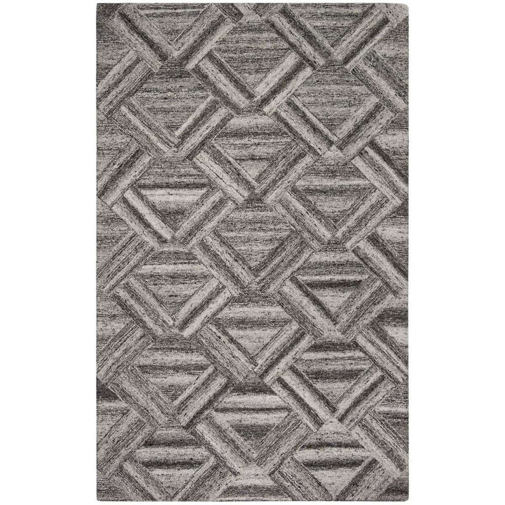 Abstract Hand Tufted Rug – Luxurious Wool and Viscose Blend for Elegant Home Décor and Comfort