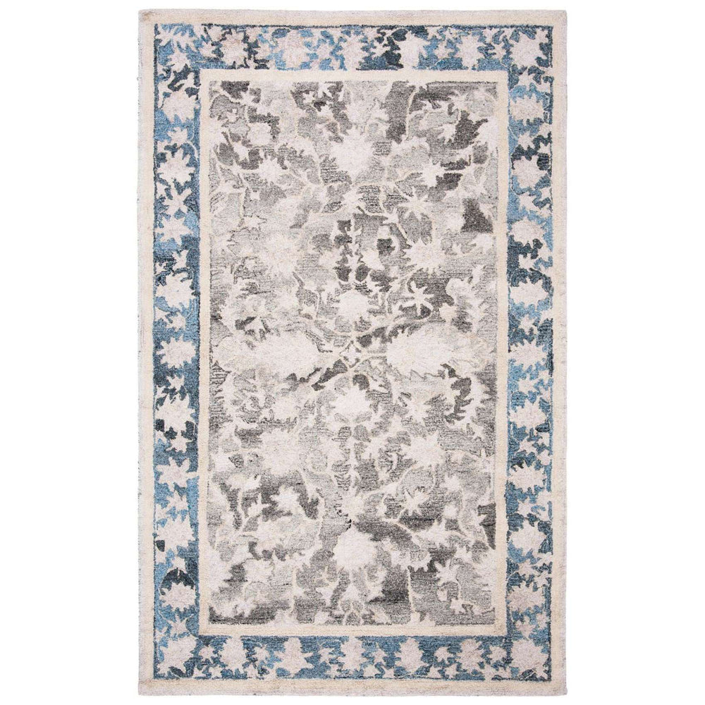 Abstract Hand Tufted Rug - Luxurious Wool Blend, Stylish Rectangle Design for Elegant Home Décor
