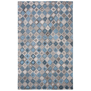 Abstract Hand Tufted Rectangle Rug with Luxurious Wool Blend - Elegant Home Decor from India