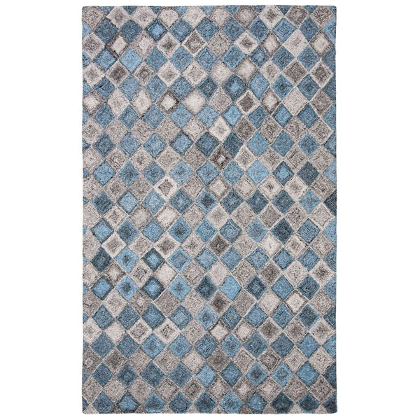Abstract Hand Tufted Rectangle Rug with Luxurious Wool Blend - Elegant Home Decor from India