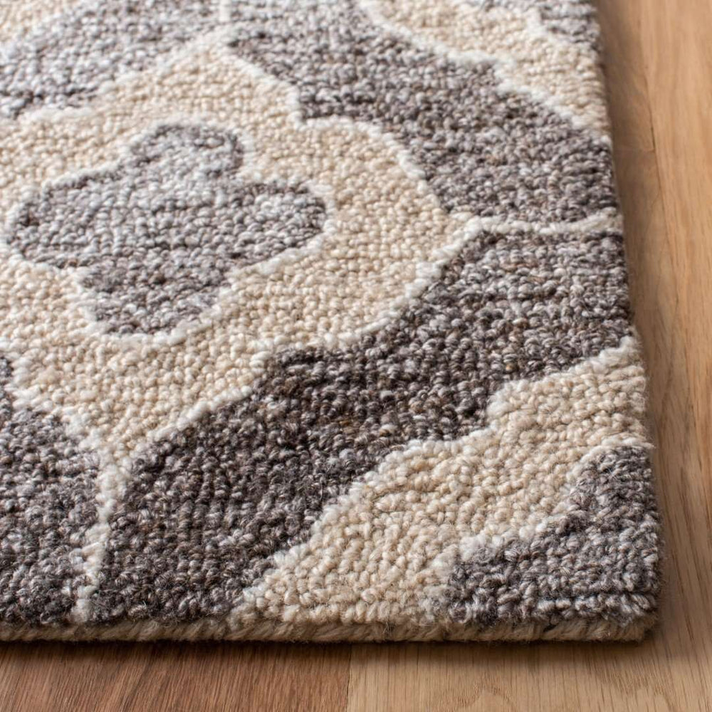 Abstract Hand Tufted Rectangle Rug - Luxurious Wool Blend, Elegant Design, Crafted in India
