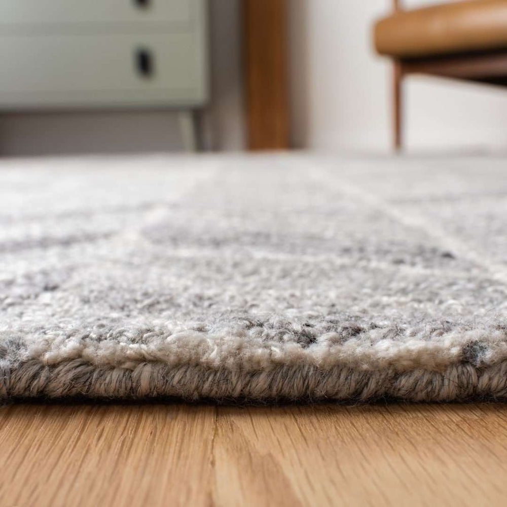 Abstract Hand Tufted Rug - Luxurious Wool & Viscose Blend, Elegant Rectangular Design for Any Space