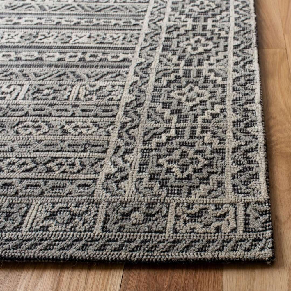 Abstract Hand Tufted Wool Rug from India - Luxurious Rectangle Design for Elegant Home Décor