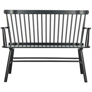 Addison Spindleback Settee - Contemporary Rubberwood Loveseat with Sleek Lines and Timeless Style