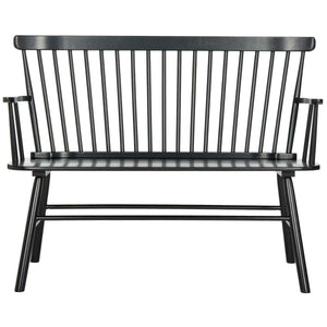 Addison Spindleback Settee - Contemporary Rubberwood Loveseat with Sleek Lines and Timeless Style