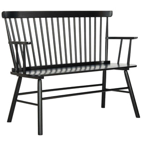 Addison Spindleback Settee - Contemporary Rubberwood Loveseat with Sleek Lines and Timeless Style