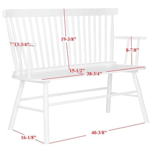 Addison Spindleback Settee - Contemporary Rubberwood Loveseat with Sleek Lines and Timeless Style