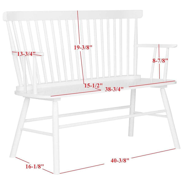 Addison Spindleback Settee - Contemporary Rubberwood Loveseat with Sleek Lines and Timeless Style