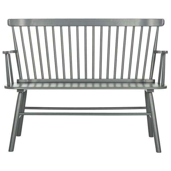 Addison Spindleback Settee - Contemporary Rubberwood Loveseat with Sleek Lines and Timeless Style