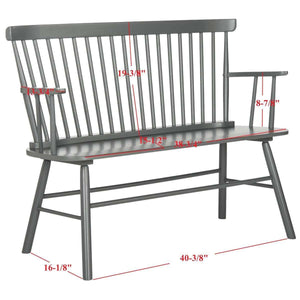 Addison Spindleback Settee - Contemporary Rubberwood Loveseat with Sleek Lines and Timeless Style