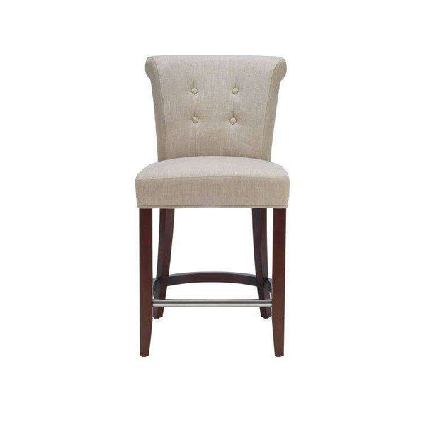 Addo Counter Stool – Elegant Cherry Mahogany Frame with Sand Upholstery for Timeless Style