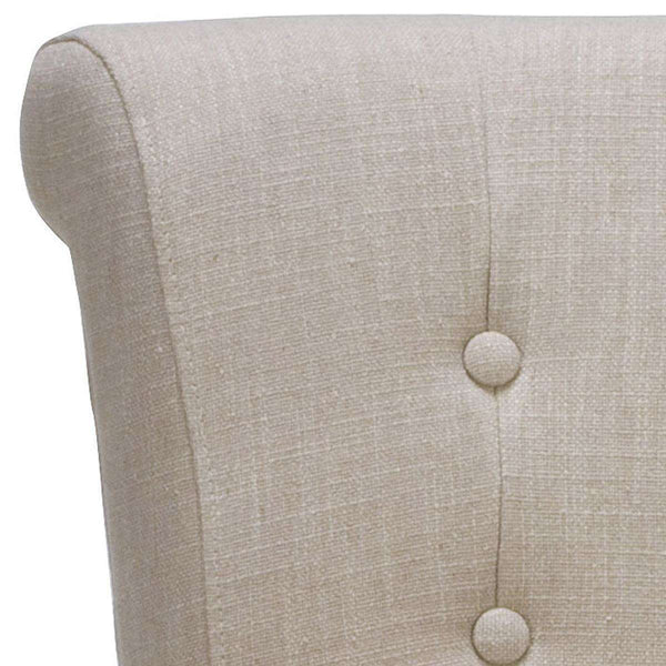 Addo Counter Stool – Elegant Cherry Mahogany Frame with Sand Upholstery for Timeless Style