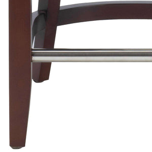 Addo Counter Stool – Elegant Cherry Mahogany Frame with Sand Upholstery for Timeless Style
