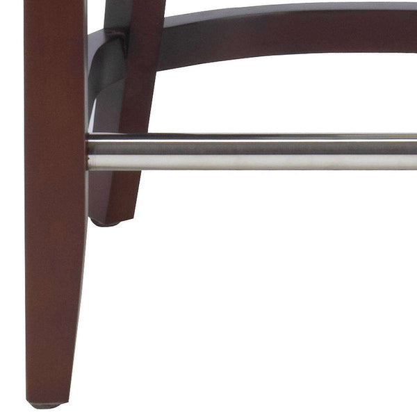 Addo Counter Stool – Elegant Cherry Mahogany Frame with Sand Upholstery for Timeless Style