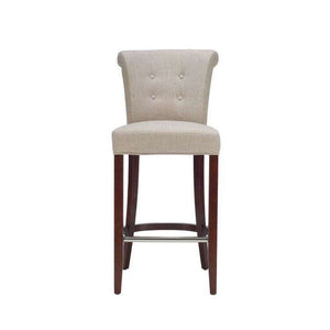 Addo Counter Stool – Elegant Cherry Mahogany Frame with Sand Upholstery for Timeless Style