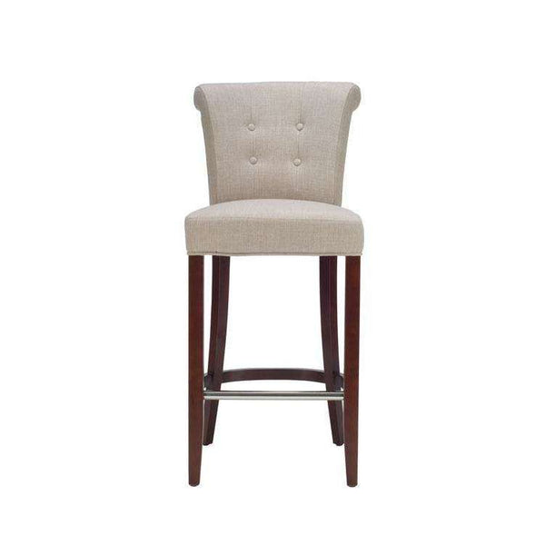 Addo Counter Stool – Elegant Cherry Mahogany Frame with Sand Upholstery for Timeless Style