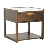 Adeline 1 Drawer Nightstand in Dark Chocolate Couture