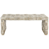 Adkin Coffee Table Rattan White Wash NC Coating Kubu