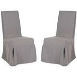 Adrianna 19''H Linen Slipcover Chair - Set of 2