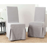 Adrianna 19''H Linen Slipcover Chair - Set of 2