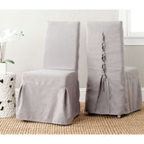 Adrianna 19''H Linen Slipcover Chair - Set of 2