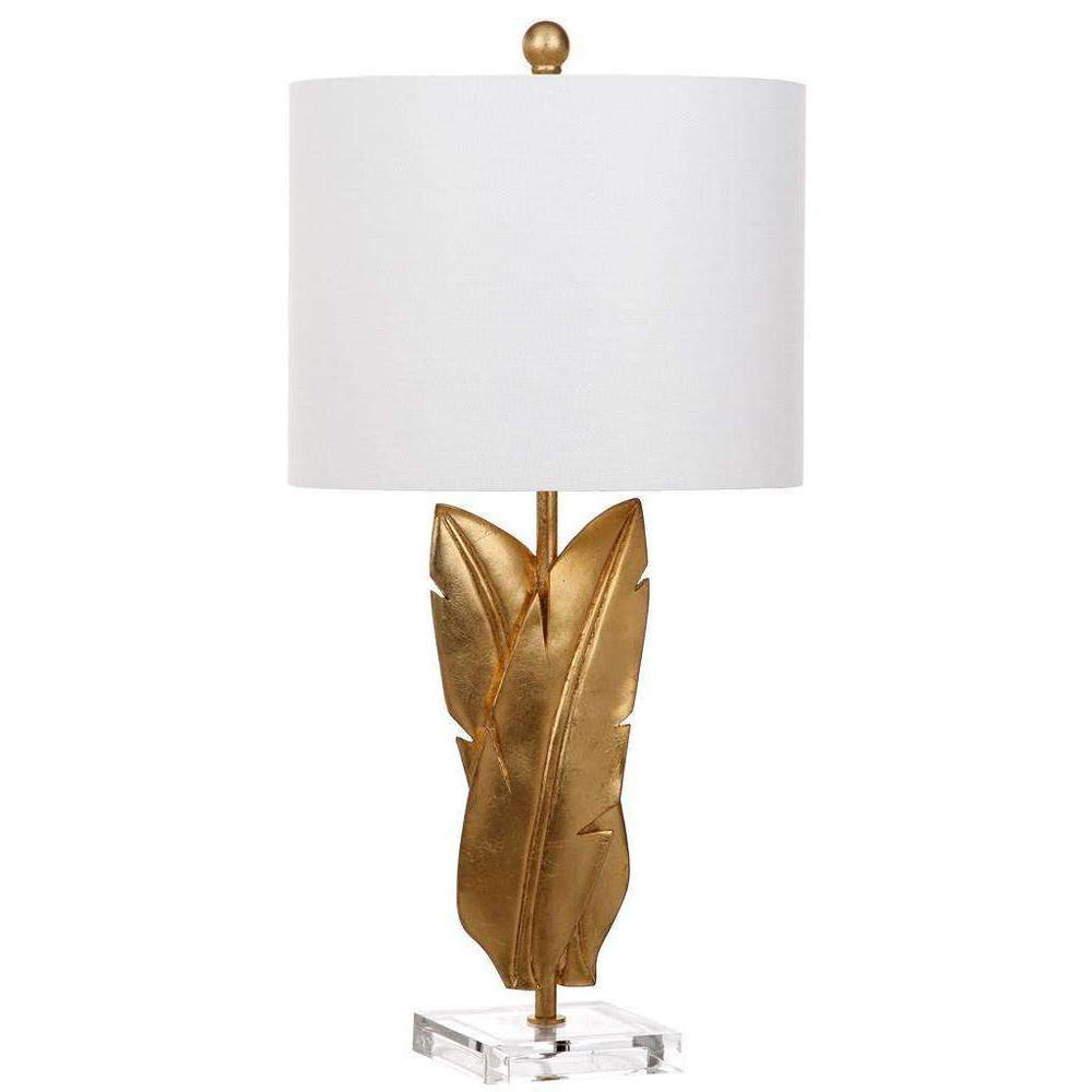 Aerin Table Lamp Set of 2 - Opulent Gold Finish with Off-White Cotton Shade, Modern Elegance