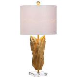 Aerin Table Lamp Wings 25.5" Gold Off White Cotton Resin - Set of 2