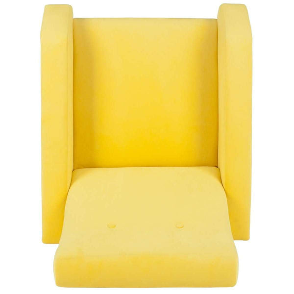 Aida Retro Mid Century Accent Chair - Chic Velvet Upholstery with Gold Legs for Stylish Living Spaces