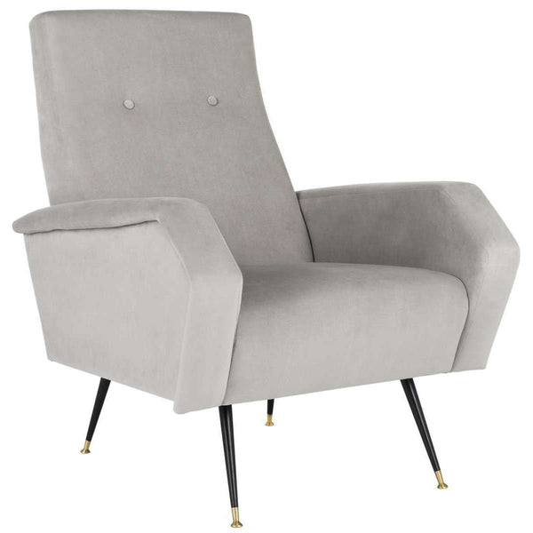 Aida Retro Mid Century Accent Chair - Chic Velvet Upholstery with Gold Legs for Stylish Living Spaces