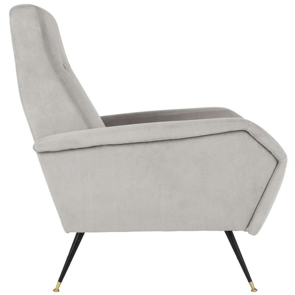 Aida Retro Mid Century Accent Chair - Chic Velvet Upholstery with Gold Legs for Stylish Living Spaces