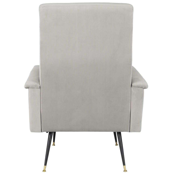 Aida Retro Mid Century Accent Chair - Chic Velvet Upholstery with Gold Legs for Stylish Living Spaces