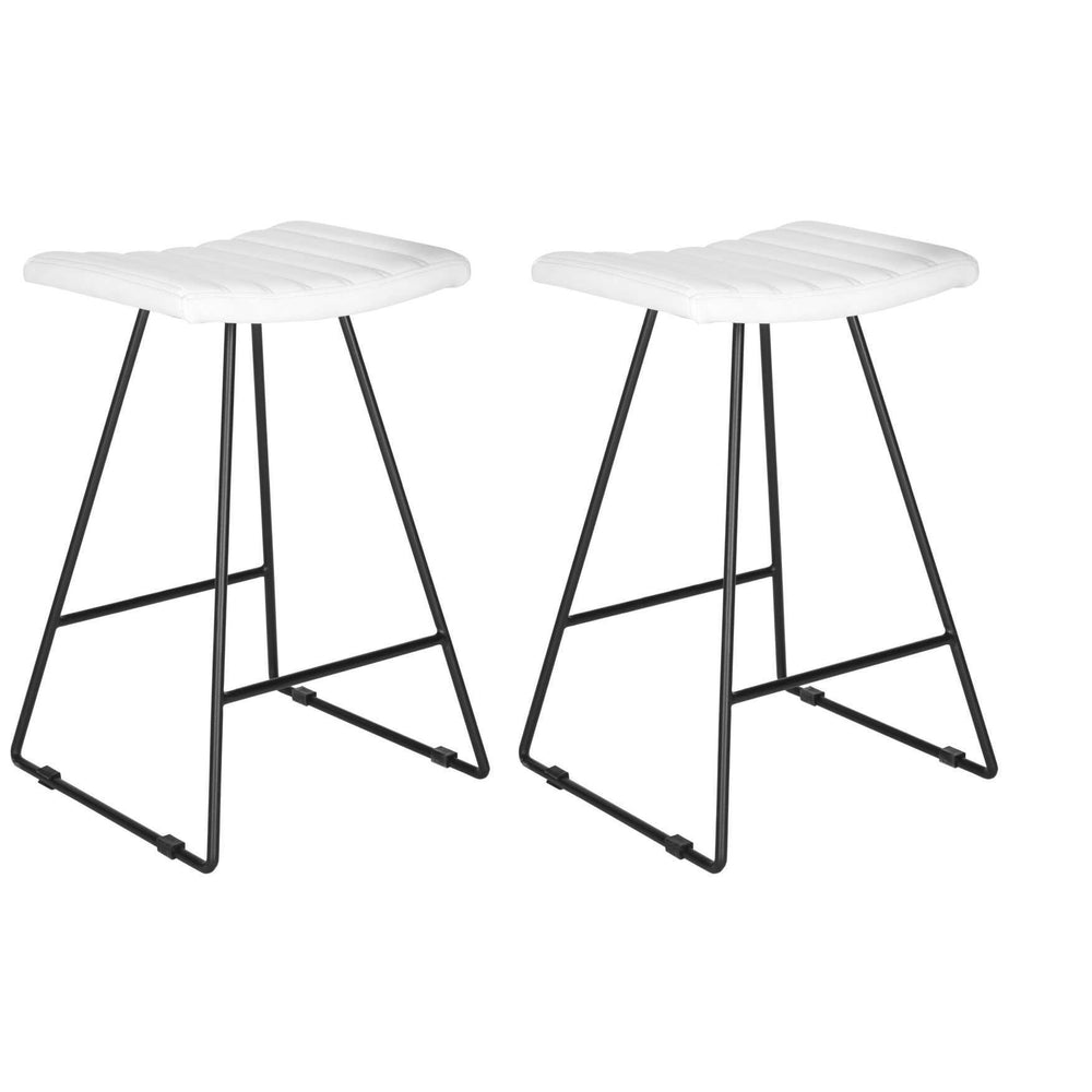 Akito Counter Stool Set - Chic Airy Design with Channel-Quilted Seat for Stylish Living Spaces