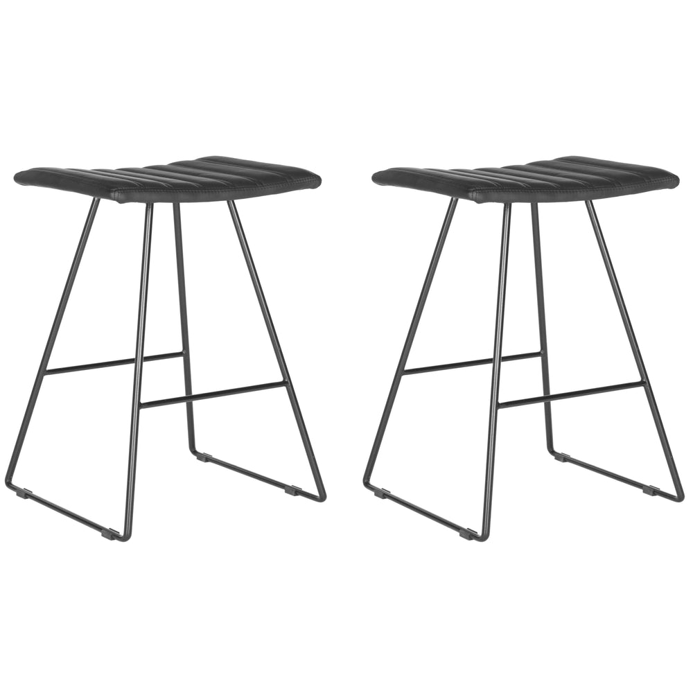 Akito Counter Stool Set - Chic Airy Design with Channel-Quilted Seat for Stylish Living Spaces