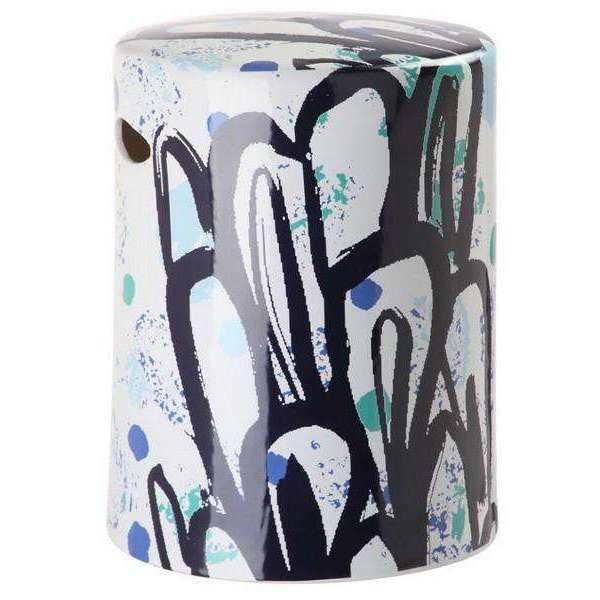 Alair Bold Ceramic Garden Stool - Colorful Outdoor Accent for Stylish Seating & Decor Solutions