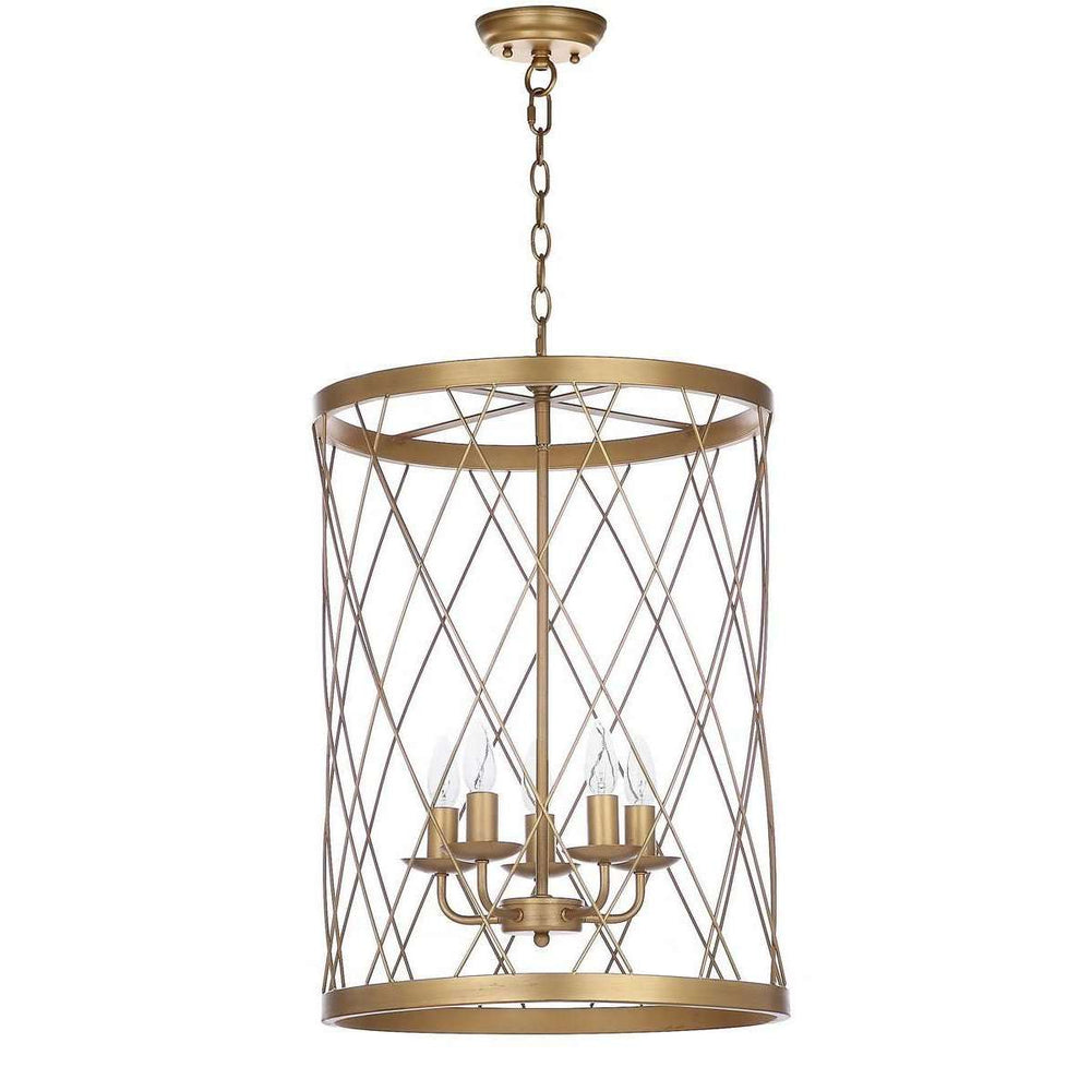 Alair Pendant Lamp - Adjustable Gold Metal Design, Elegant Candelabra Style for Modern Interiors