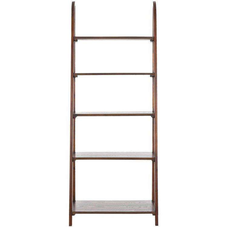 Albert 5 Tier Etagere - Stylish Pine Shelf Unit with A-Line Design for Books, Photos, and Decor