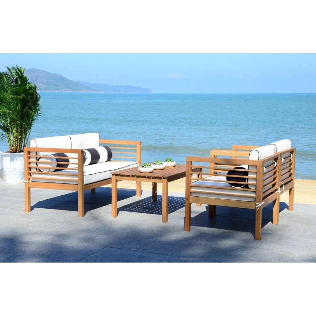 Alda 4 Piece Outdoor Set With Accent Pillows