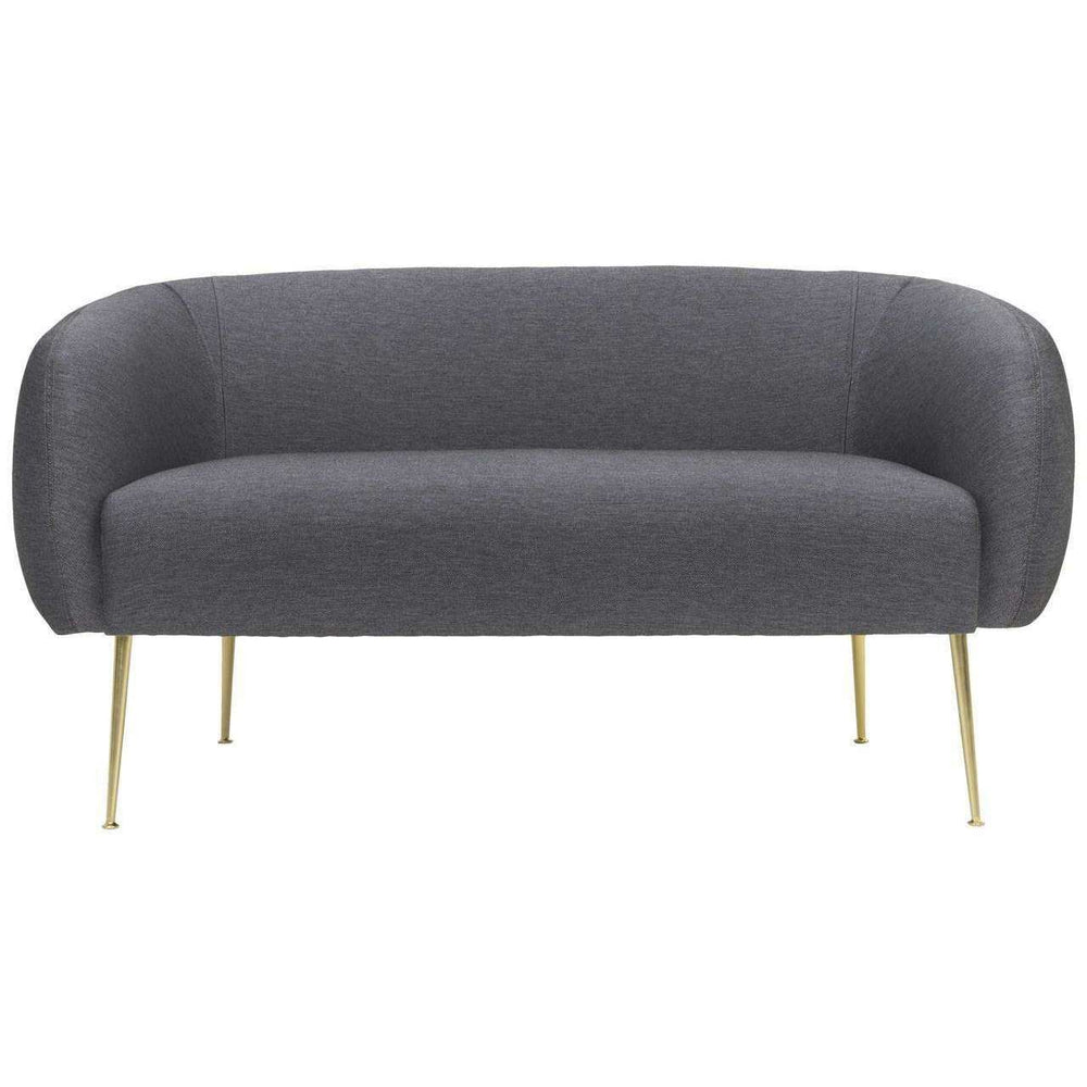 Alena Loveseat - Luxurious Mid-Century Style with Plush Upholstery and Sleek Glamorous Design