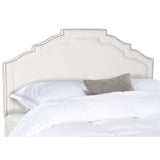 Alexia White Headboard Silver Nail Heads