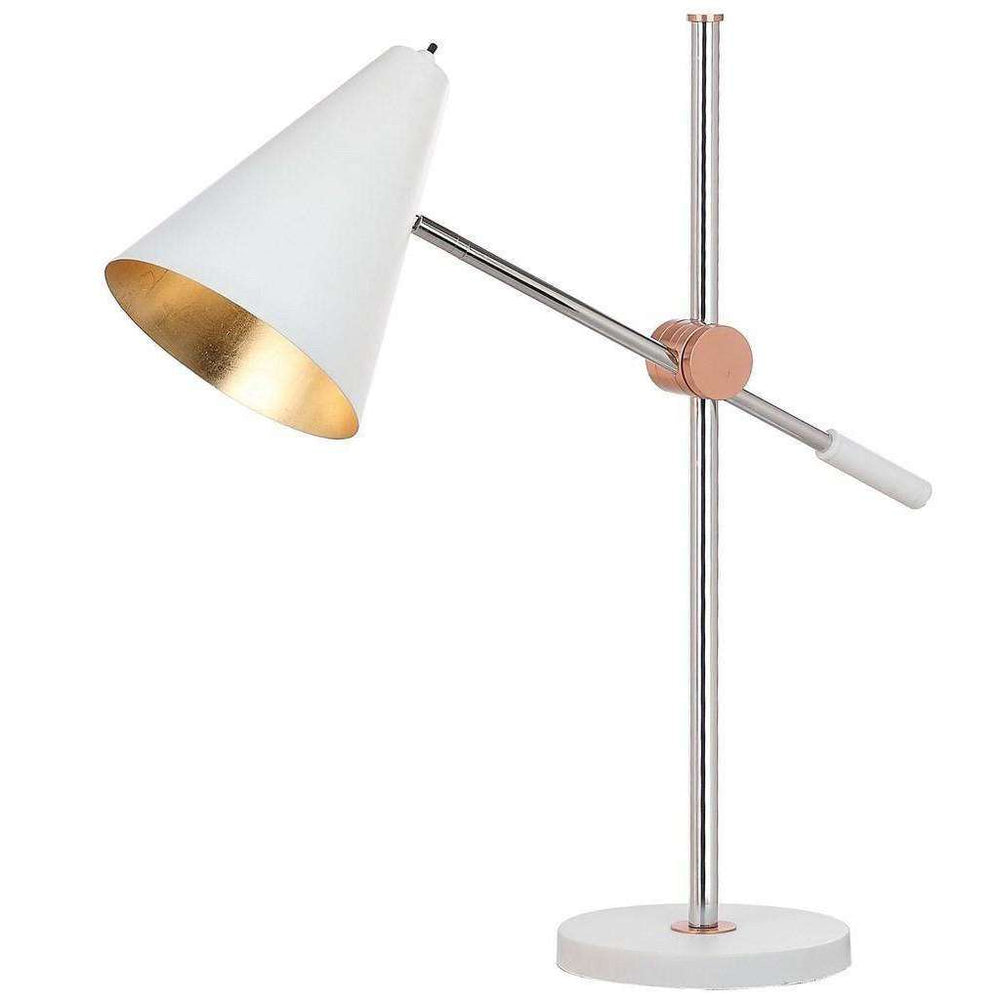 Alexus Contemporary 28-Inch Table Lamp - Elegant Design with Adjustable Height and Chrome Finish